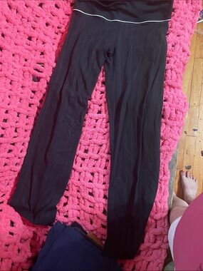 lululemon athletica Black Pinstripe Wide-Leg Leggings